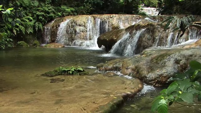 Waterfall in a river