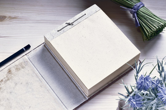 Paper Notepad On Wooden Table