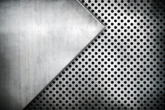 metal plate with mesh background