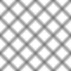 Seamless Tartan Pattern. Vector Black and White Woven Background