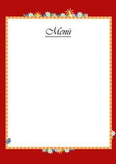 Fototapeta premium Eine Menüe Karte