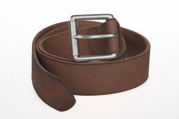 Leather men's light brown belt