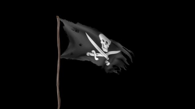 Animation of a pirate flag with alpha channel