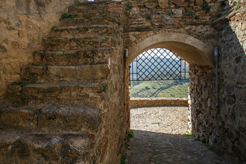 Entrance of Castle of Alconchel, Badajoz, Spain