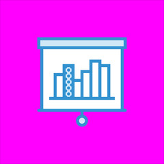 presentation icon flat disign