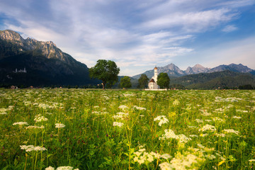 Panoramic view of St. Coloman church