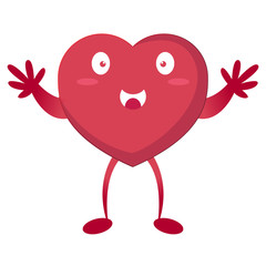 character cartoon heart, vector
