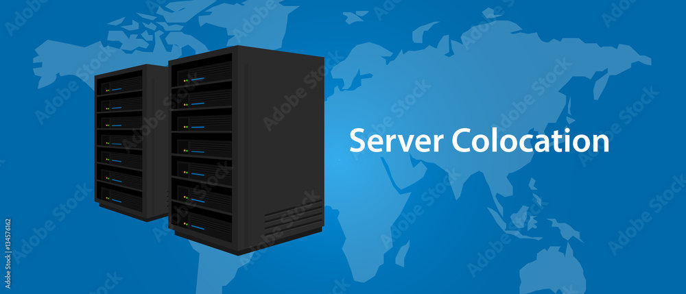 Poster colocation server web hosting services infrasctructure technology