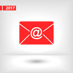 Envelope Mail icon, vector illustration. Flat design style