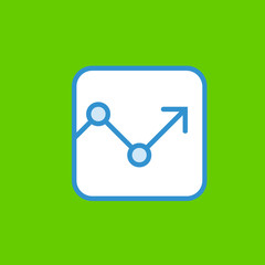 line chart icon flat disign