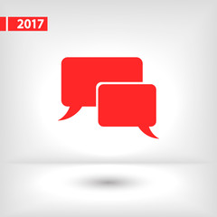 Speech bubble icons black icon, vector illustration. Flat design style