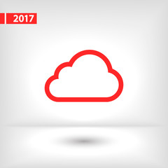  cloud icon, vector illustration. Flat design style