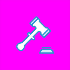 gavel icon flat disign