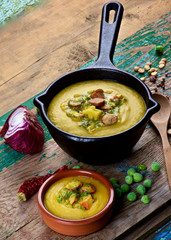 Pea Soup with Smoked Sausages