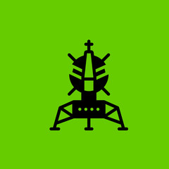 lander icon flat disign