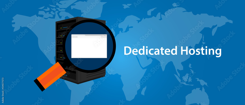 Poster dedicated server web hosting services infrasctructure technology
