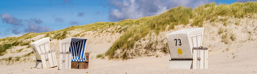 Panorama Strandkörbe Sylt