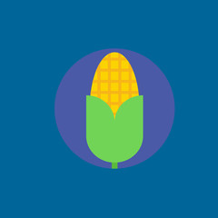 corn icon flat disign