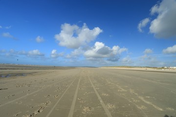 Fototapeta na wymiar beach of the Touquet , côte d opale, pas de Calais ,hauts de France , France