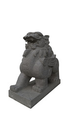 Chinese stone sculpture on isolated