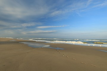beach of the Touquet , côte d opale, pas de Calais ,hauts de France , France 

