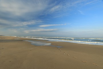 beach of the Touquet , côte d opale, pas de Calais ,hauts de France , France 

