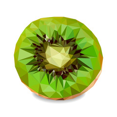 Kiwi slice isolated on white.