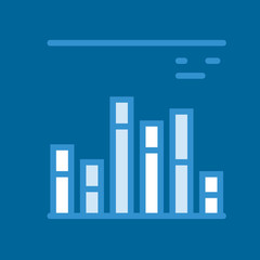 bar chart icon flat disign