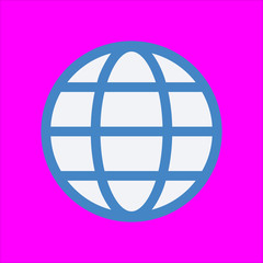 globe icon flat disign