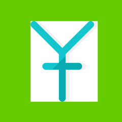 Obraz premium yuan icon flat disign