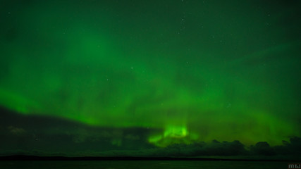 Fototapeta na wymiar Northern Lights over Petrozavodsk. Karelia