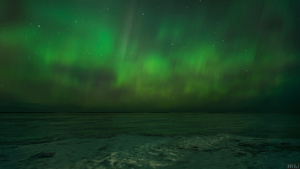Northern Lights over Petrozavodsk. Karelia