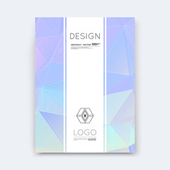 Abstract composition, lilac polygonal stripe font texture, square part construction, white a4 brochure title sheet, creative figure icon, commercial logo surface, firm banner form, EPS 10 flier fiber