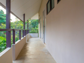 Walkway to room