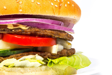 Hamburger close up