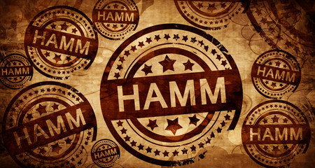 Hamm, vintage stamp on paper background