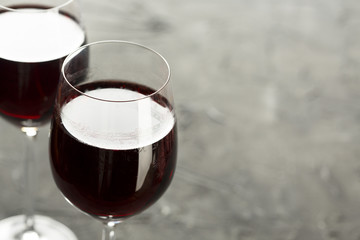Glass of red wine