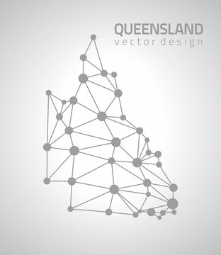 Queensland grey dot polygonal triangle map