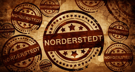 Norderstedt, vintage stamp on paper background