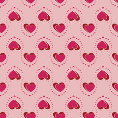 Heart couple seamless pattern
