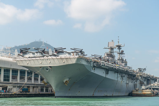 HONG KONG, CHINA - Sept 18:The U.S. amphibious assault ship USS