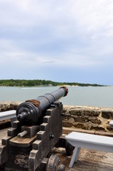 cannon on ancient fort in Florida 