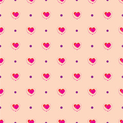 Heart couple seamless pattern