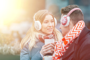 young beautiful couple full of love. Valentine's Day