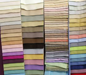 Colorful textile samples