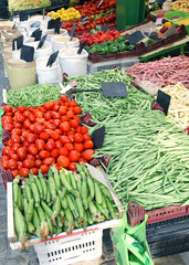 Fresh vegetables market