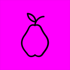 pear icon flat disign