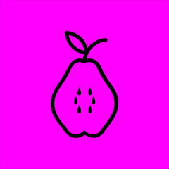 pear icon flat disign