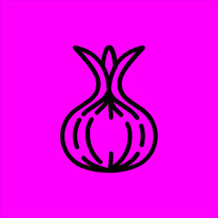 onion icon flat disign