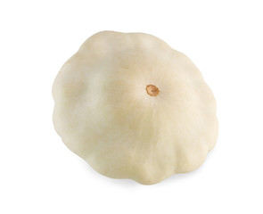 Pattypan squash isolated on white background
